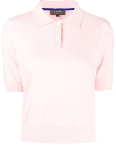 N.Peal Cashmere Short-sleeve Knit Polo Shirt - Multicolor