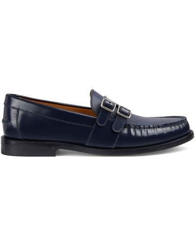 Gucci GG Leather Loafers - Blue