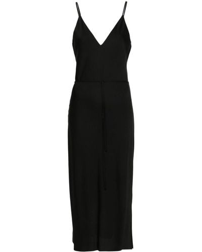 Calvin Klein クレープデシン ドレス - ブラック