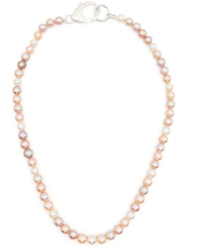 Hatton Labs Collar de cadena con perlas - Blanco