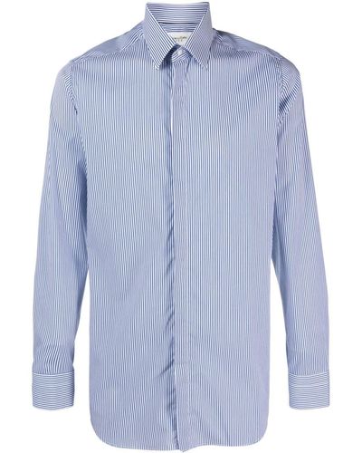 Tintoria Mattei 954 Camicia a righe - Blu