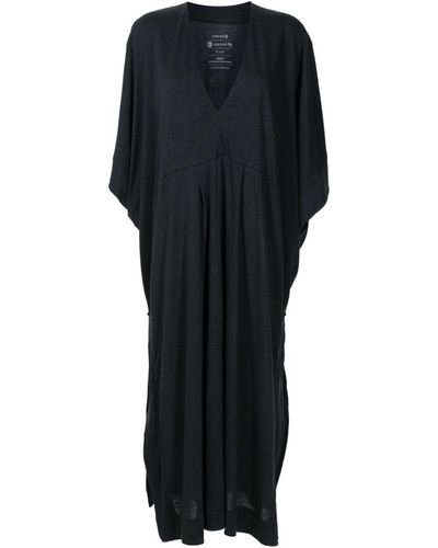 Osklen V-neck Kaftan Midi Dress - Black