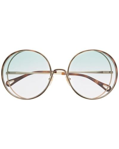 Chloé Oversize Round-frame Sunglasses - Metallic
