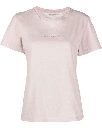 Golden Goose Rear Logo-print Detail T-shirt - Pink