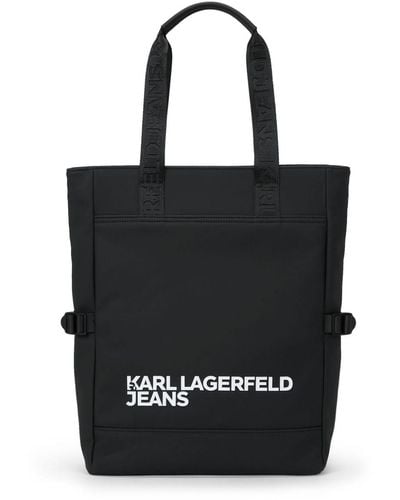 Karl Lagerfeld Utility Logo-print Tote Bag - Black