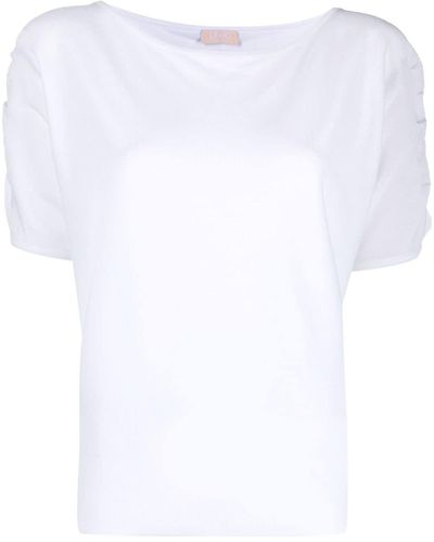 Liu Jo Gathered-detailing Short-sleeve Top - White