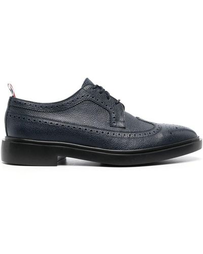 Thom Browne Richelieus en cuir grainé - Bleu