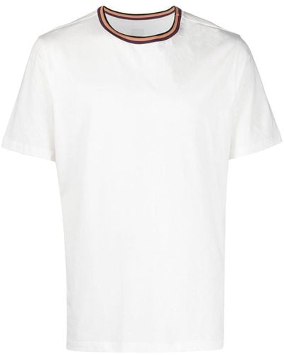 Paul Smith T-Shirt mit Kontrastdetails - Weiß