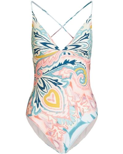 Etro Maillot de bain à imprimé graphique - Bleu