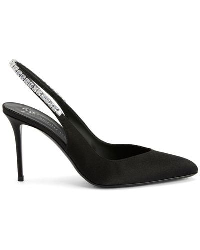 Giuseppe Zanotti Rachyl 90mm Leather Court Shoes - Black