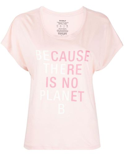 Ecoalf ロゴ Tシャツ - ピンク