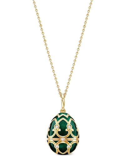 Faberge 18kt Yellow Gold Heritage Panda Surprise Diamonds Locket Necklace - Metallic