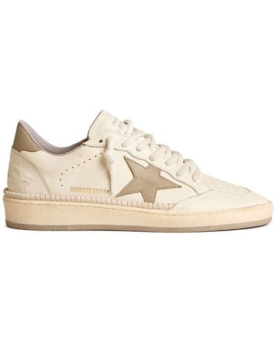 Golden Goose Ball-star Low-top Leather Trainers - Natural