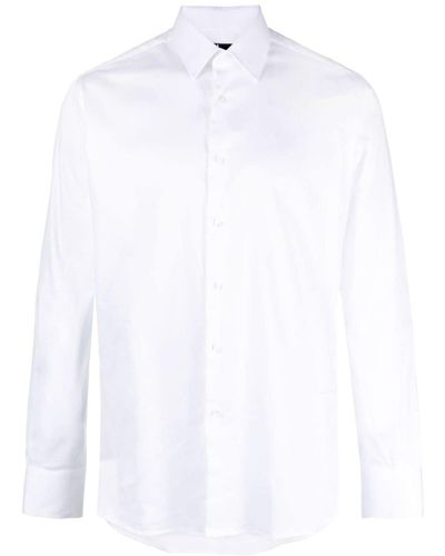 Karl Lagerfeld Classic Collar Long-sleeve Shirt - White