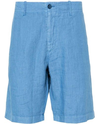 Fedeli Linen Bermuda Shorts - Blue