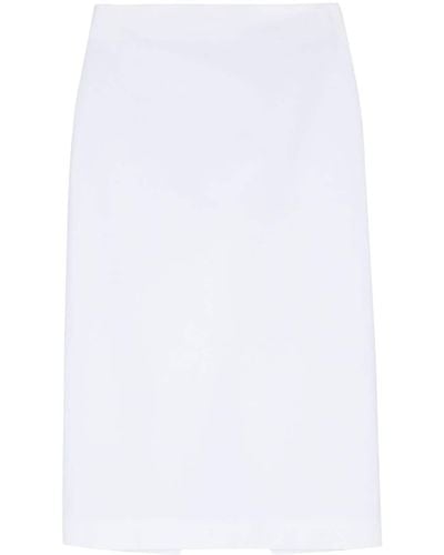 Sportmax Accordo1234 Cotton Pencil Skirt - White