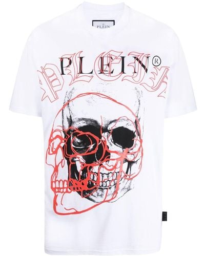 Philipp Plein T-Shirt mit Rundhalsausschnitt - Weiß