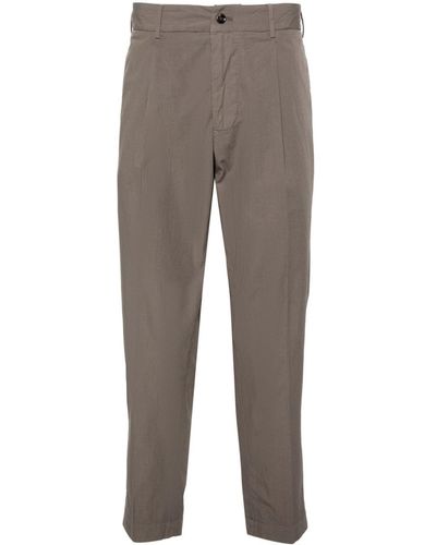 Dell'Oglio Mid-rise tapered trousers - Gris