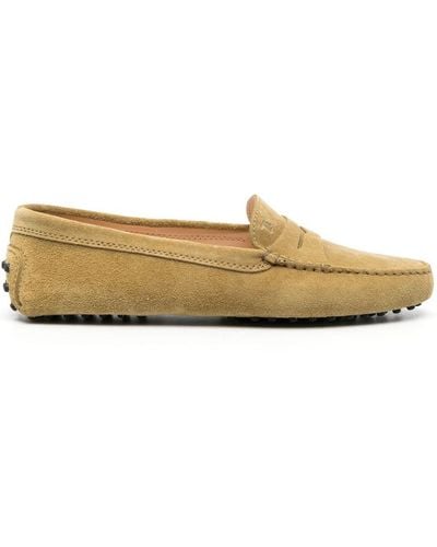 Tod's Suede Slip-on Loafers - Green