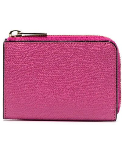 Valextra Key Holder Zip-around Wallet - Purple