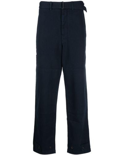Lemaire Belted Straight-leg Jeans - Blue