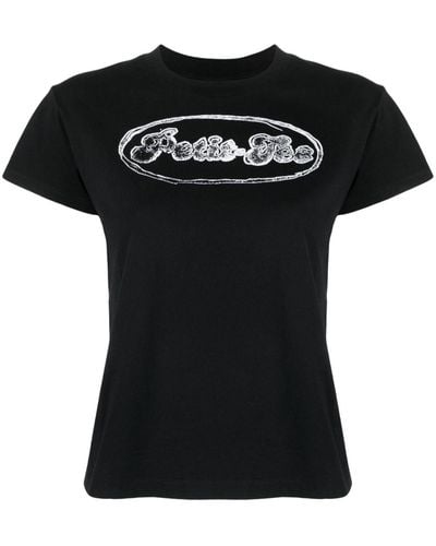 MM6 by Maison Martin Margiela T-Shirt mit grafischem Print - Schwarz