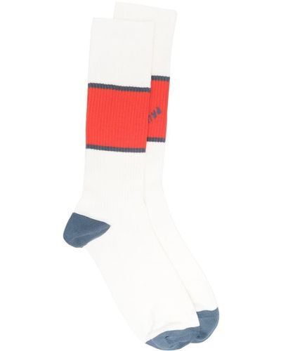Paul Smith Intarsia-knit Logo Socks - Red