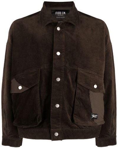 FIVE CM Buttoned Cotton-blend Jacket - Black