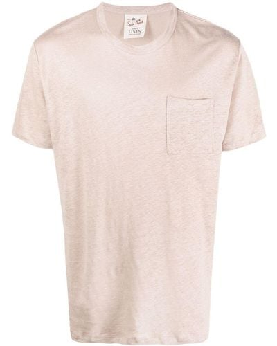 Mc2 Saint Barth Ecstasea Linen T_shirt - Natural