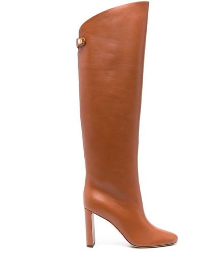 Maison Skorpios Adrianna 90mm Knee-high Boots - Brown
