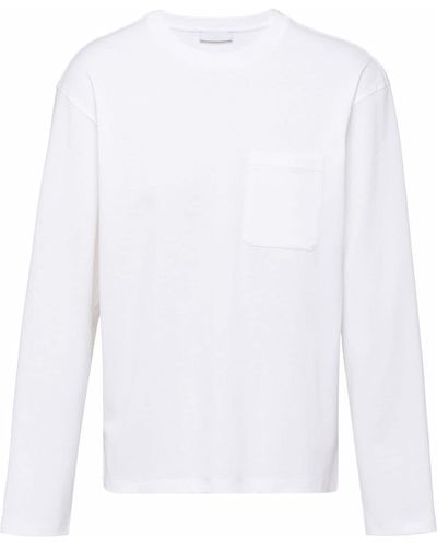 Prada Klassisches Langarmshirt - Weiß