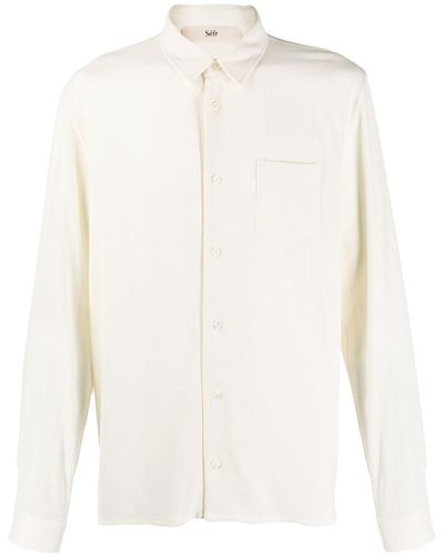 Séfr Hampus Plain Shirt - White