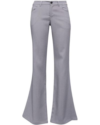 Marni Mid-rise flared wool pants - Grau