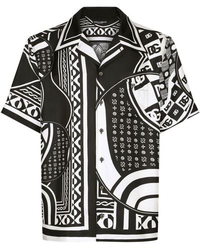 Dolce & Gabbana Bandanna-print Silk Hawaiian Shirt - Multicolour