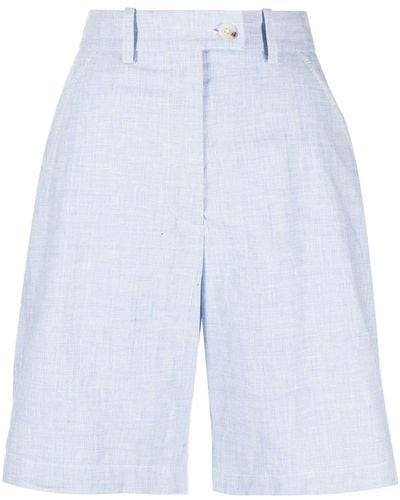 KENZO Tailored Linen Shorts - Blue