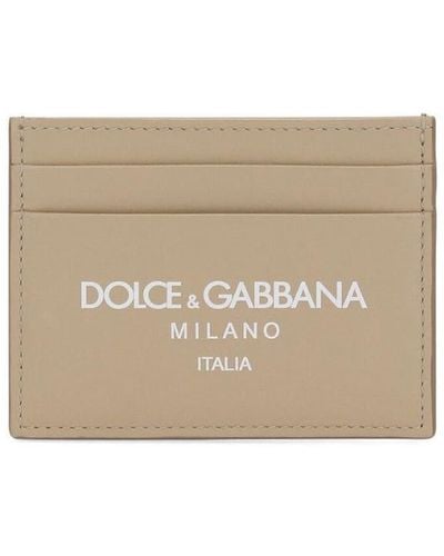 Dolce & Gabbana Porte-cartes en cuir à logo imprimé - Blanc