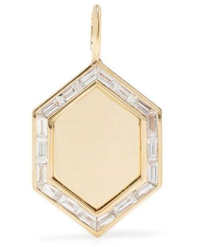 Lizzie Mandler 18kt Gelbgoldanhänger mit einem Diamanten - Natur
