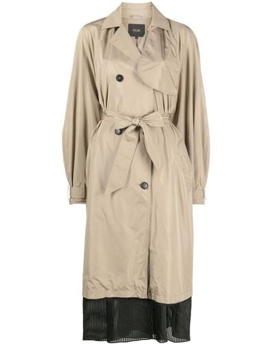 Maje Double-breasted Trench Coat - Natural