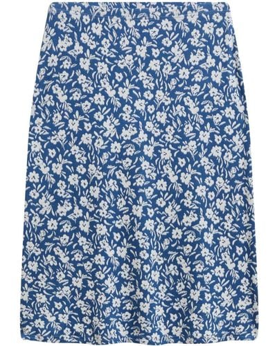 agnès b. Floral-print Skirt - Blue