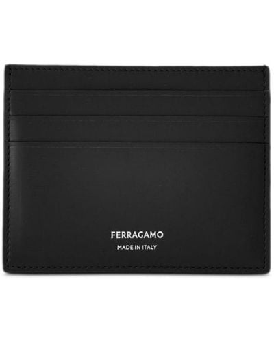 Ferragamo Classic Leather Card Holder - Black