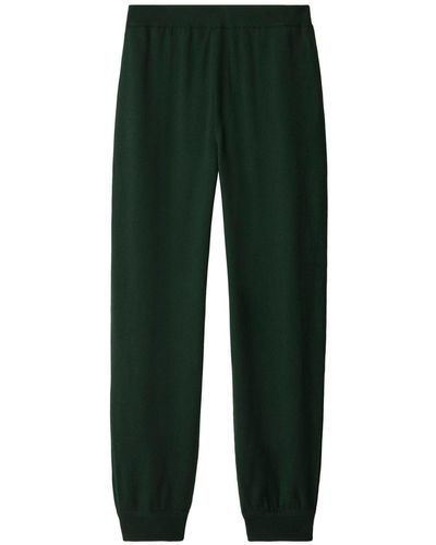 Burberry Tapered Wool Track Trousers - Green
