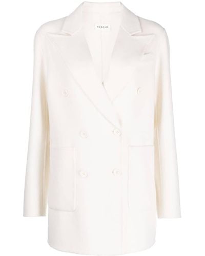 P.A.R.O.S.H. Double-breasted Wool Blazer - White