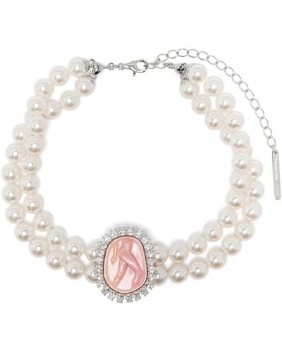 ShuShu/Tong Maiden Halskette mit Perlen - Weiß