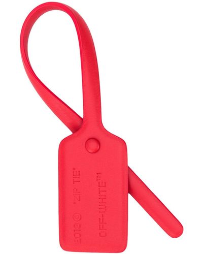 Off-White c/o Virgil Abloh Leather luggage Tag - Red