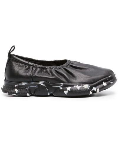 Camper Karst Leather Ballerina Shoes - Gray