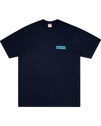 Supreme T-Shirt mit Spiral-Print - Blau