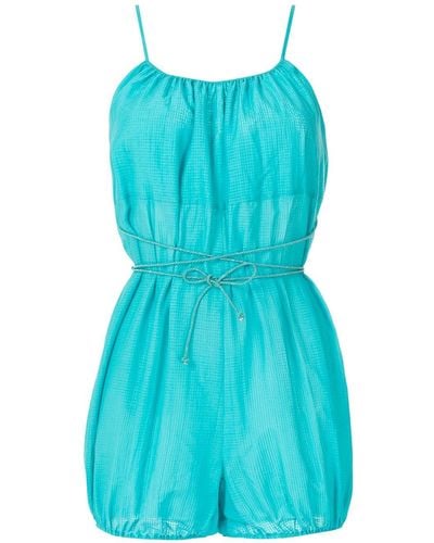 Clube Bossa Calico Tied Playsuit - Blue