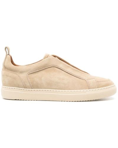 Doucal's Elasticated-straps Suede Trainers - Natural