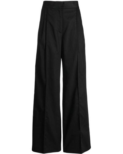 Maison Kitsuné Broek Met Wijde Pijpen - Zwart