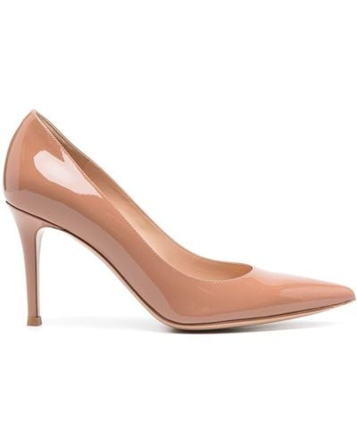 Gianvito Rossi Gianvito 85mm Leather Court Shoes - Pink